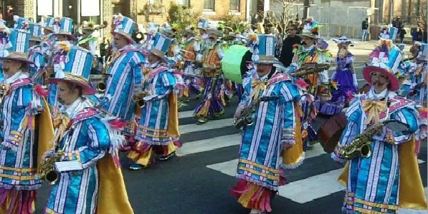 The Hegeman String Band on Mummers Parade Day 1-1-12 - Mummers in Philadelphia