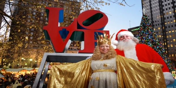 Christmas Village at Love Park