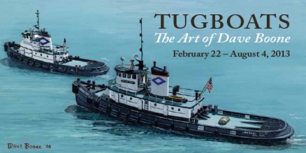Tugboats Art Exhibit by Dave Boone at Independence Seaport Museum