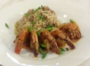 Crevettes au anges baiser with devil dusted dirty rice by jason kelso