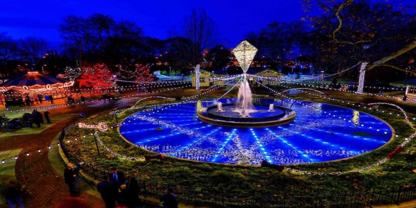 Holiday Light Show at Franklin Square