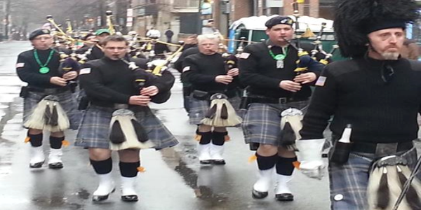 The 2nd street Irish Society Pipes & Drums Brigade