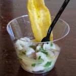 Ceviche with plantain chips from Ippolito's Seafood