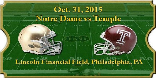 ESPN College Game Day in Philadelphia - Notre Dame at Temple October 31, 2015