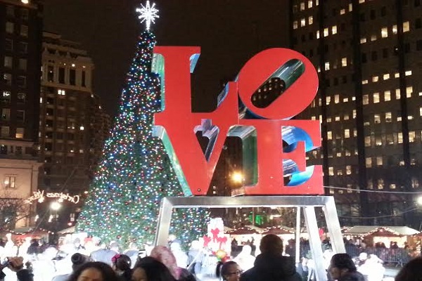 Tree Lighting at LOVE Park Philadelphia