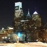 City Skyline From Fairmount Neighborhood After Blizzard Jonas