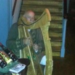 Harp Player in City Tavern Restaurant