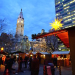 Christmas Village with City Hall in Background Credit Christmas Village in Philadelphia