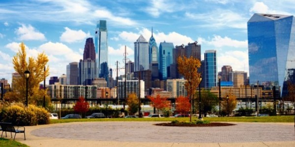 Philadelphia Skyline In The Fall