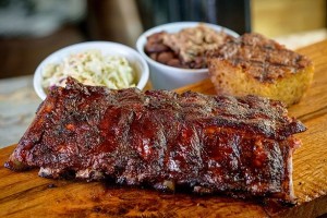 baby back rib platter courtesy of Baby Blues BBQ