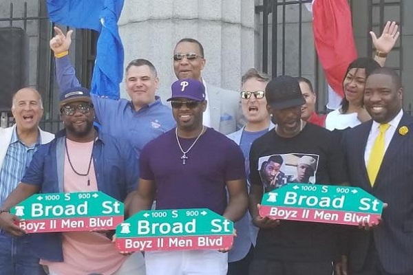 Boyz II Men Street Sign Dedication In Philadelphia