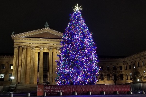 Christmas Tree at Philadelphia Museum of Art