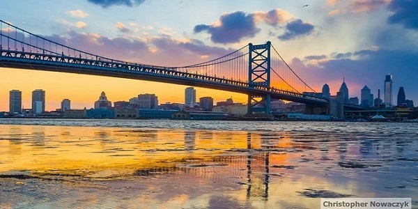 Benjamin Franklin Bridge by Christopher Nowaczyk