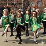 Irish Dancers at Irish Memorial on St. Patrick's Day