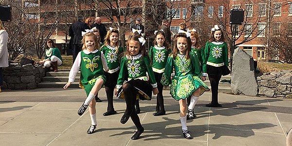 Irish Dancers at Irish Memorial on St. Patrick's Day