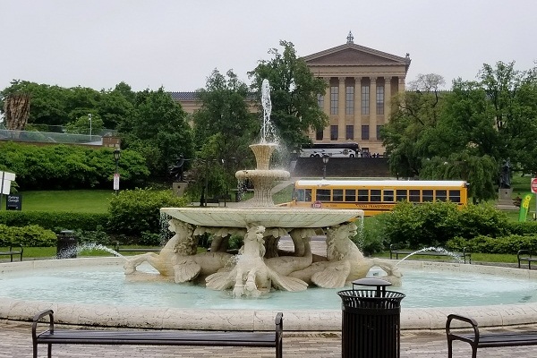 Fountain Behind Philadelphia Museum Of Art