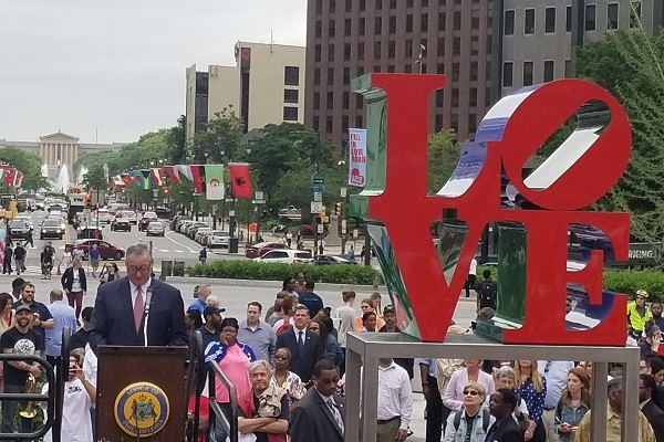 Love Park Official Opening With Mayor Kenney May 30, 2018
