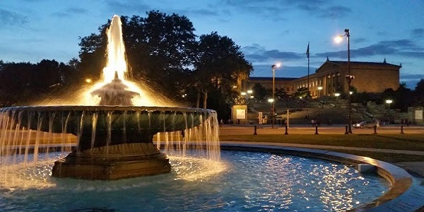 Ericsson Fountain Outside Of Philadelphia Museum Of Art