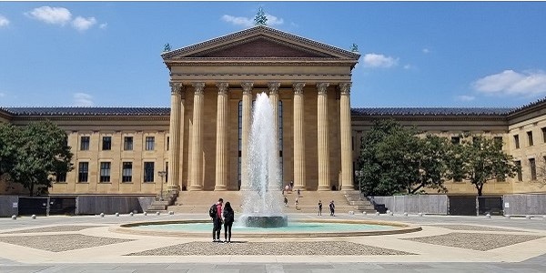 Fountain at Philadelphia Museum of Art 