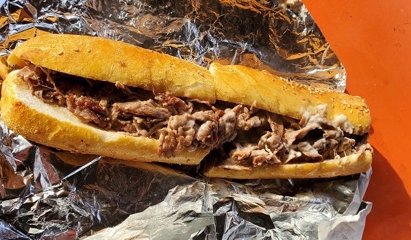 John's Roast Pork cheesesteak