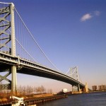 Dave and Busters in Philadelphia - Outside looking at bridge into New Jersey