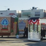 Hegeman String Band - Mummers Parade in Philadelphia - Marshalls setting up props