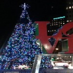 Holiday Tree at Christmas Villlage at Love Park