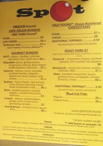 Spots Gourmet Burgers in University City Philadelphia
