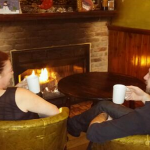 Fireplace at FADO