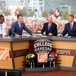 ESPN College Game Day - Rece Davis hosts with analysts Lee Corso, Kirk Herbstreit and Desmond Howard