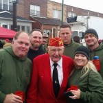 Former Marines & Army with Mahlon Fink survivor of Battle of Iwo Jima