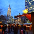 Christmas Village with City Hall in Background Credit Christmas Village in Philadelphia